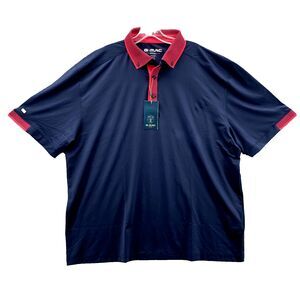 G-Mac by Kartel Polo Shirt‎ Men's XXL Navy Golf Performance Preppy Academia 90's